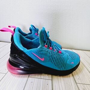Nike Air Max 270 South Beach (GS)- Teal & Pink- Girl's Size 5